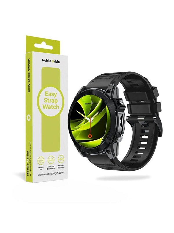 Mobile Origin Easy Strap Silicone Watch 22mm Black
