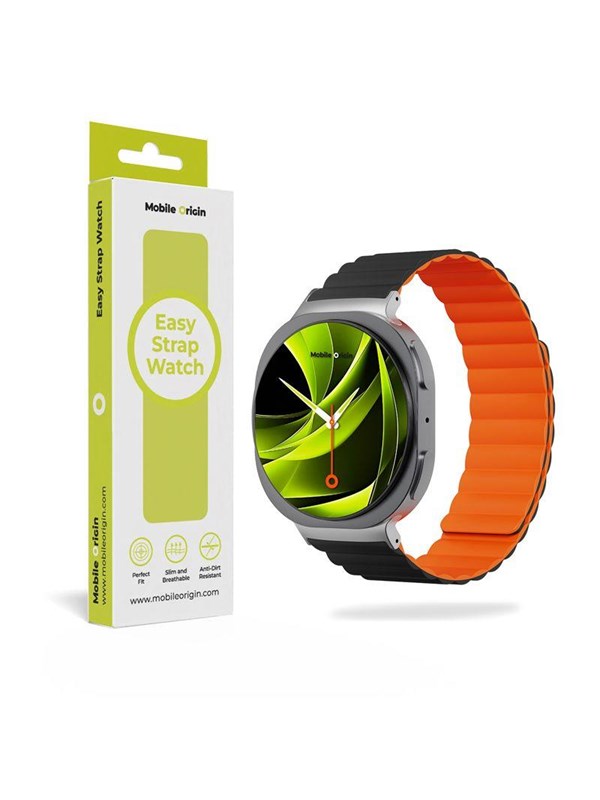 Mobile Origin Easy Strap Magnetic Galaxy Watch 8 Black/Orange