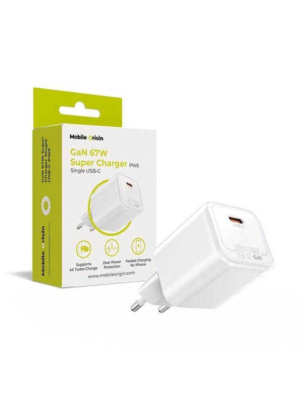 Mobile Origin GaN 67W Super Charger Single USB-C PW6