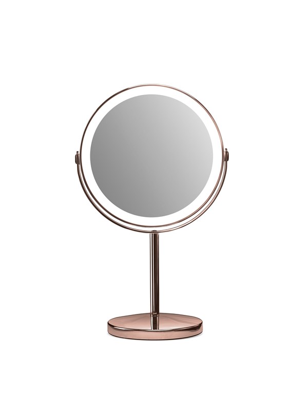 Gillian Jones - Rechargeable LED table mirror with USB-C &10 x - Copper