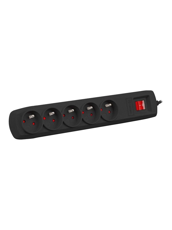 Natec Stekkerstrip Bercy 400 Voor Pc/Laptop, 5 Stopcontacten, 3M Met Schakelaar