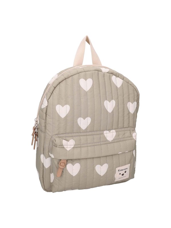 Kidzroom Wonderful Worlds Rugzak - Kinder rugzak - 7.3 liter - 31 x 26 x 9 cm - Groen - Hartjes