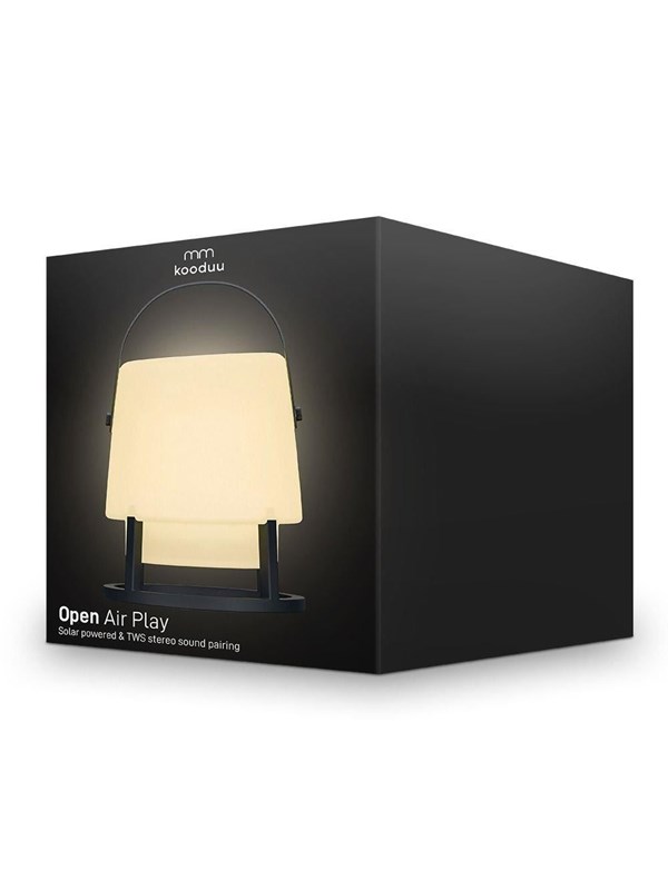 Kooduu Open Air Play - Outdoor 8W full-range Speaker met Dimlamp en Solar Charging - BT 5.3 en IP44
