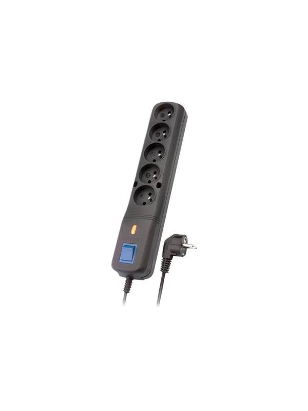 Lestar Stekkerstrip Verlengkabel Voor Computer Rtv 5W 3M Zwart Lv 530W