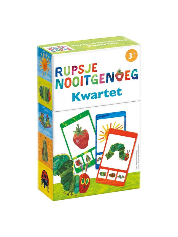 Rupsje Nooitgenoeg kwartet - educatief spel cadeautip vakantie - 32 kaarten, 8 kwartetten - vanaf 3 jaar - Bambolino Toys