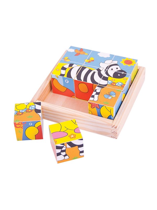 Bigjigs houten blokpuzzel safari