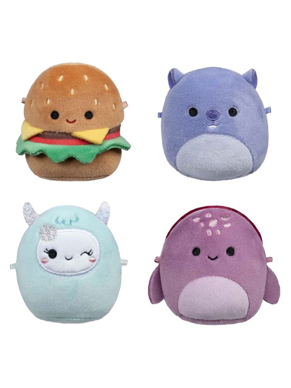 Squishmallows Micromallows 4-Pack Tudor, Yollie, Javari, Carl Poppetjes en figuren