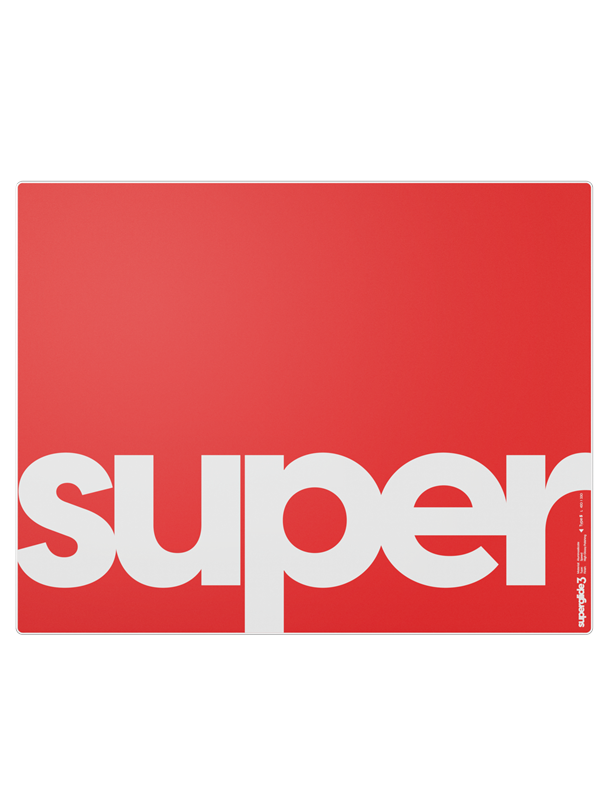 Pulsar Superglide3 Glass Mousepad XL Type S - Gaming Muismat - 490 x 420 mm - Rood - Maat: XL