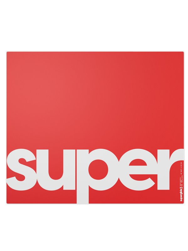 Superglide Glass Mousepad V3 Type‑S - Gaming Muismat - Rood - Maat: L