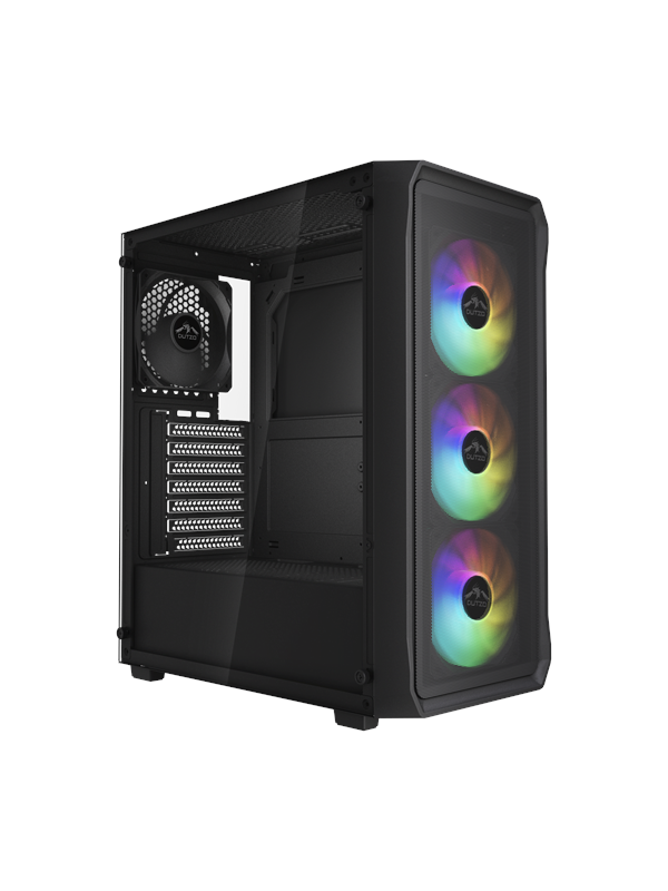 DUTZO C322 Mesh ARGB - Case - Miditower - Zwart