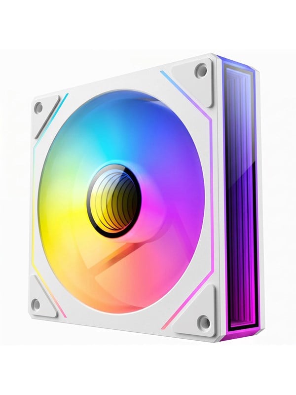 DUTZO INF 120 PWM ARGB Reverse - Case ventilator - 120mm - Wit met RGB-licht - 29 dBA