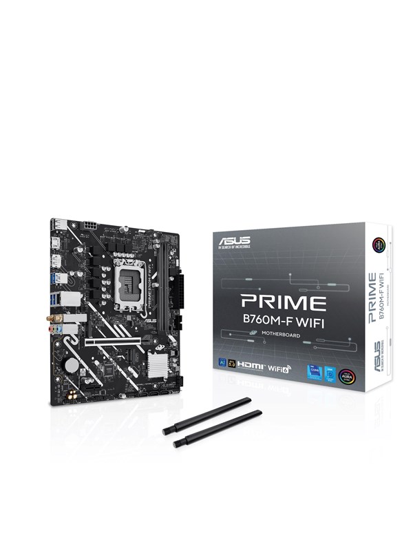 ASUS PRIME B760M-F WIFI Moederbord - Intel B760 - Intel LGA1700 - DDR5 RAM - Micro-ATX