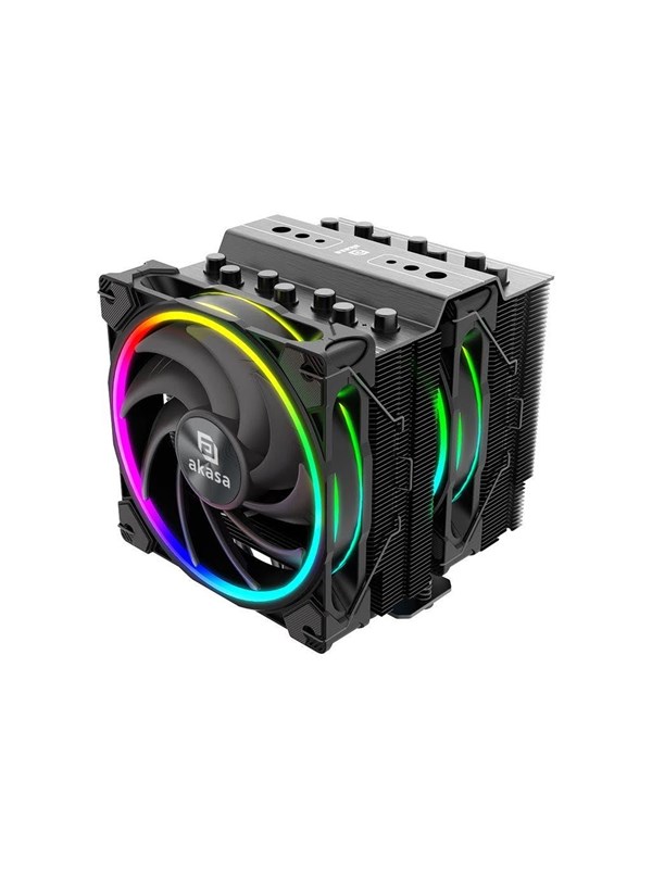 Akasa SOHO H7, Premium Dual Tower 7-Heatpipe CPU Cooler with Addressable RGB