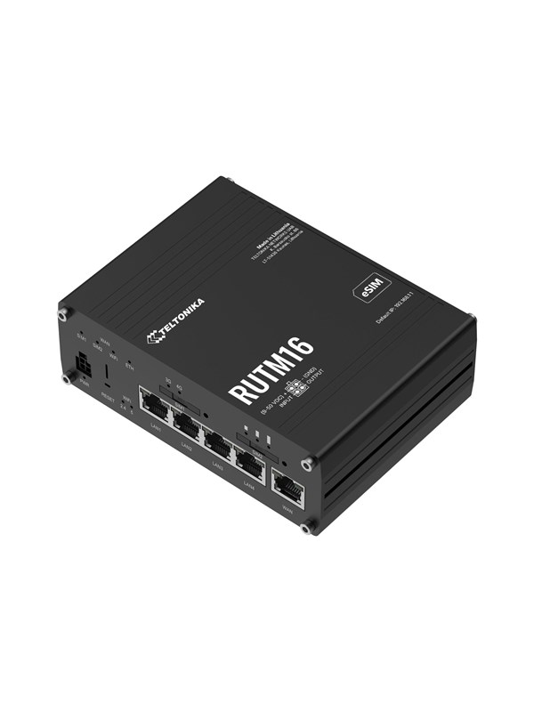 Teltonika RUTM16 CAT 6 LTE Router - Wireless router 802.11a/b/g/n/Wi-Fi 5 Wave 2
