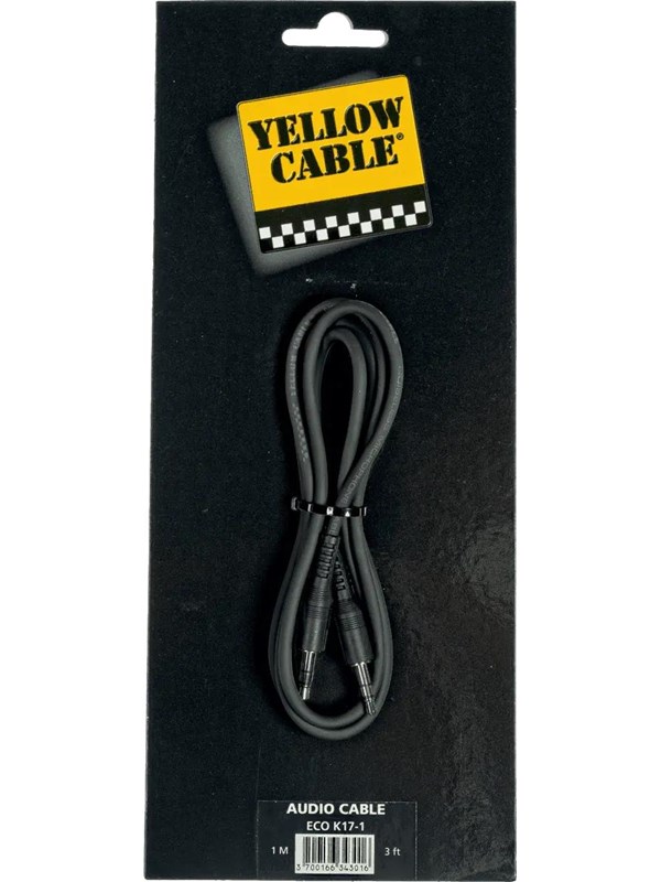 Yellow Cable K17-1 - 3,5mm. TRS Mini-Jack-kabel 1m.