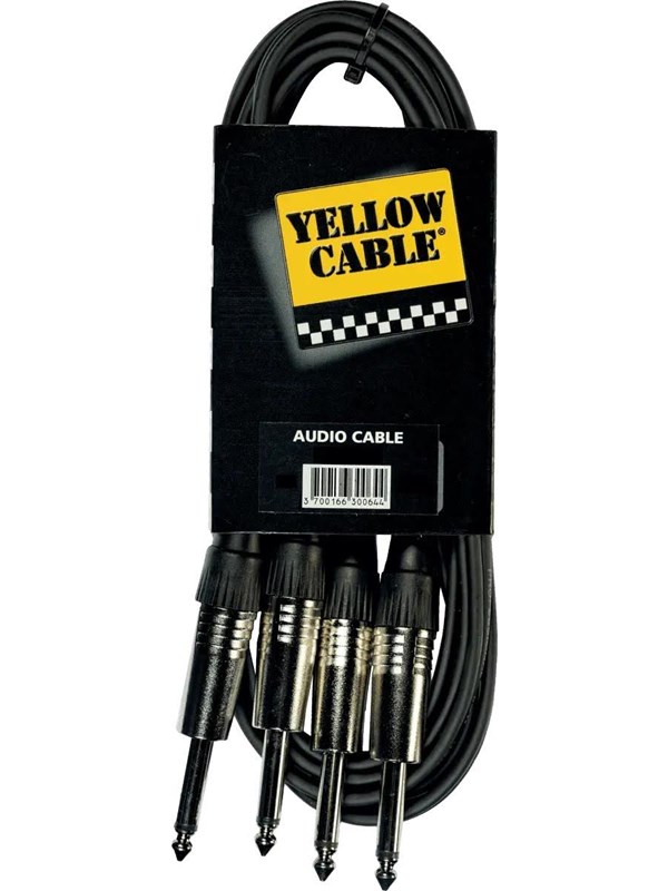Yellow Cable K08-6 - 2 x 1/4" Jack mono - 2 x 1/4" Jack mono