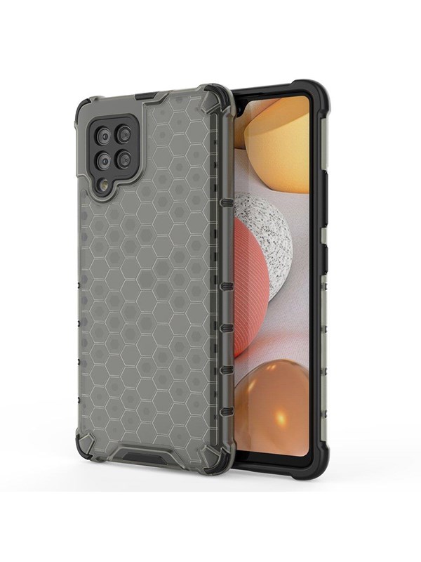 Hurtel Honeycomb Case Armor Cover with TPU Bumper for Samsung Galaxy A42 5G Black