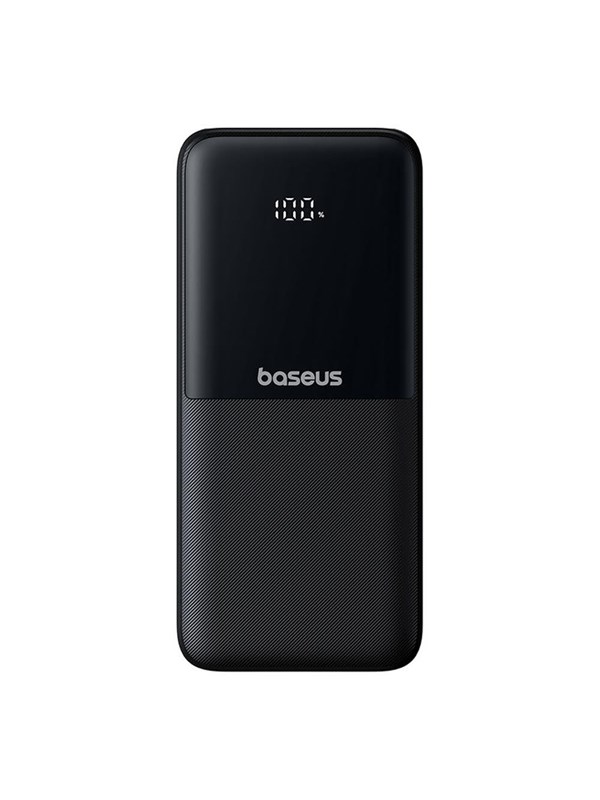 Baseus Lipow 10000mAh 22.5W Powerbank with Dual Built-in Cable with Display (with additional black Simple USB-A - USB-C 3A 0.2m cable) - Black - 10000 mAh