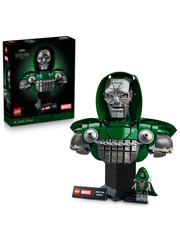 LEGO Marvel Doctor Doom Buste Superhelden Bouwpakket voor Volwassenen en Woondecoratie 76345
