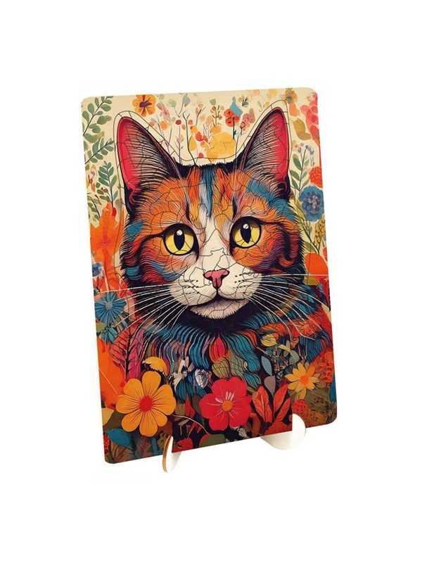 Creative Craft Group Wooden Puzzle Cat - Unique Shapes - 130 pcs. Hout