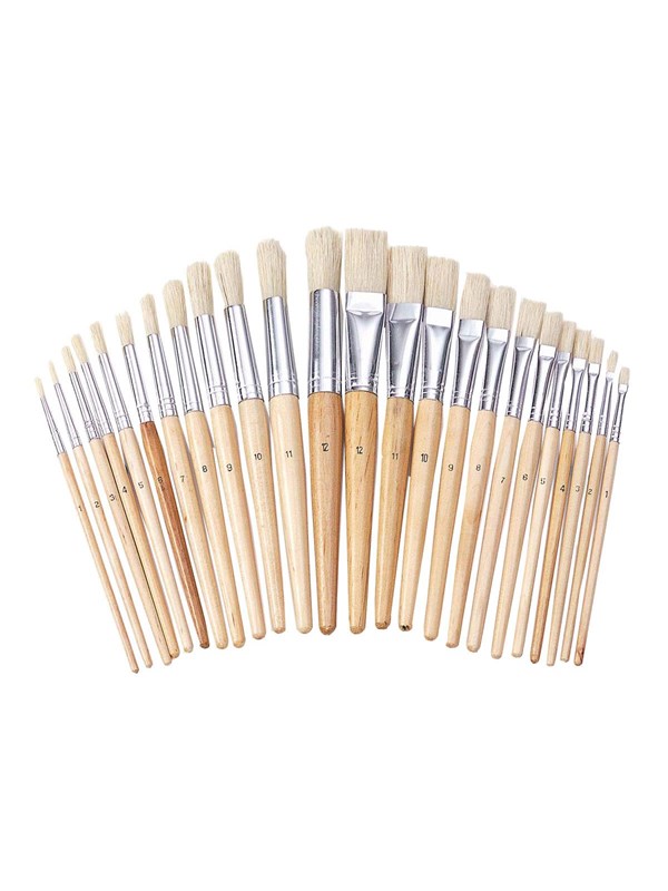 Colorations houten kwasten set - schilderen voor kinderen 24 stuks.