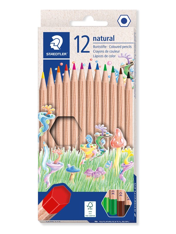 Staedtler Col. pencil natural 12pc  FSC 100%
