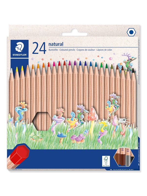 Staedtler Col. pencil natural 24pc  FSC 100%
