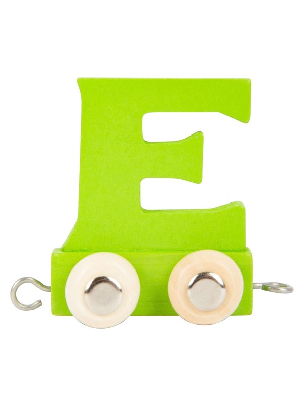 Small Foot - Wooden Letter Train Green - E - 12 pieces