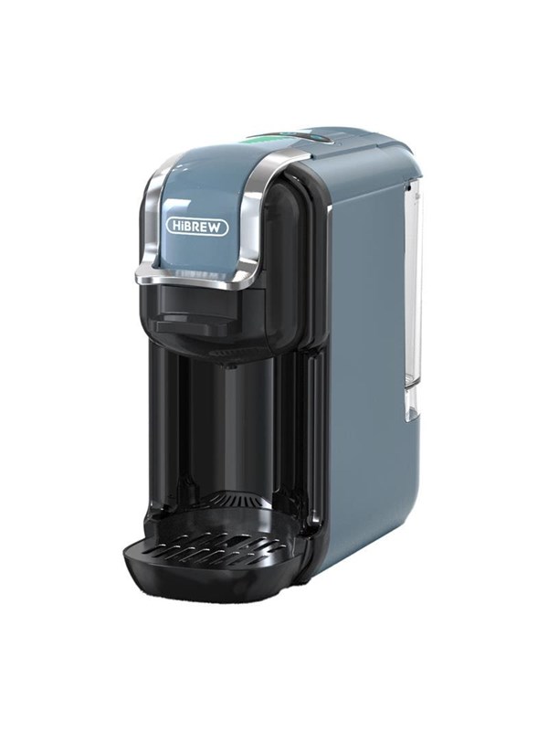 HiBREW 5-in-1 multifunctionele koffiezetapparaat voor warme en koude dranken, cappuccino en Nespresso-compatibel, compact ontwerp, ESE-pads en gemalen