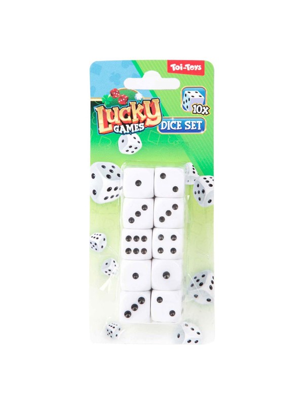 Toi-Toys Lucky Games Dice on Card 10 pcs.