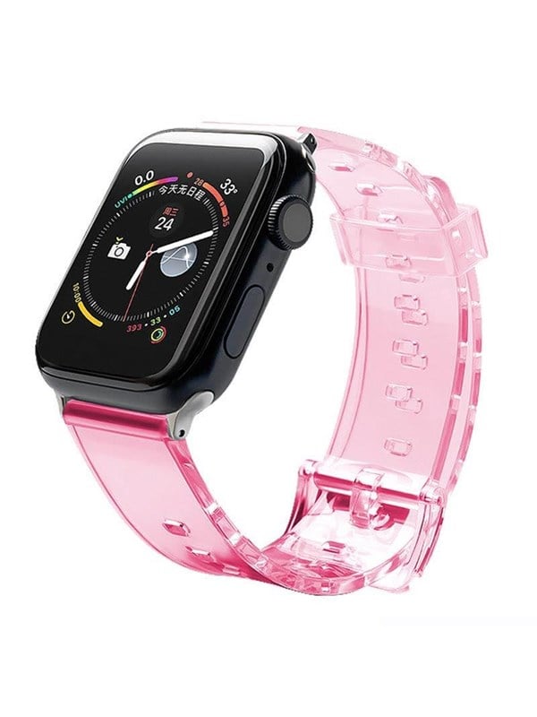 Hurtel Silicone Strap Bracelet Bracelet Strap Light for Apple Watch 38 / 40 mm - Red