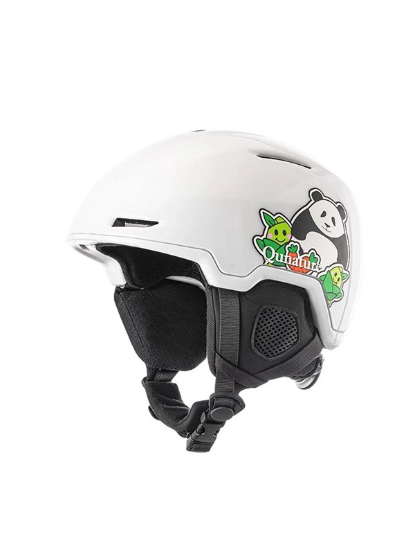 Rockbros Qunature 10130003005 Ski Helmet with Earmuffs Panda Snowboard for Kids Size M - White