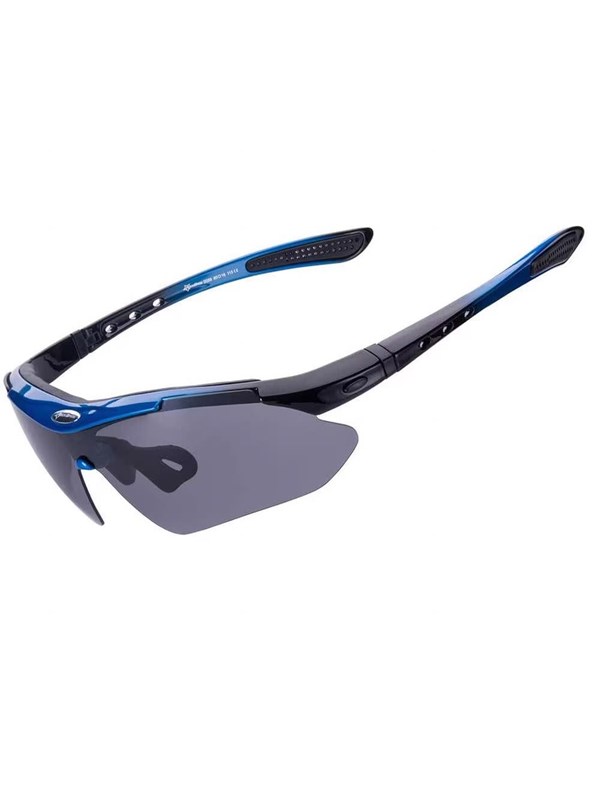 Rockbros 10007 Polarized Cycling Glasses - Black and Blue