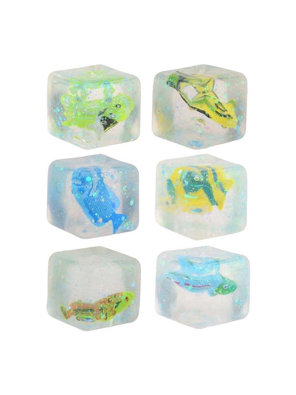 Johntoy Slow Rise Glitter Cube with Fish