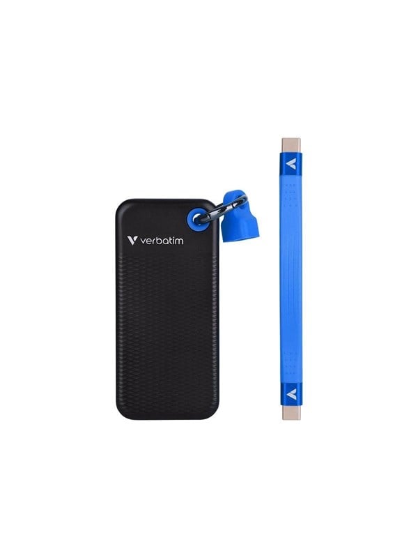Verbatim Pocket SSD - 512GB - USB 3.2 Gen 2 - Zwart / Blauw