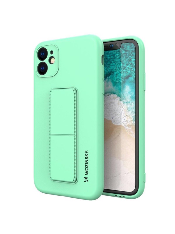 Wozinsky Kickstand Case Silicone Case with Stand Samsung Galaxy A72 4G Mint Case
