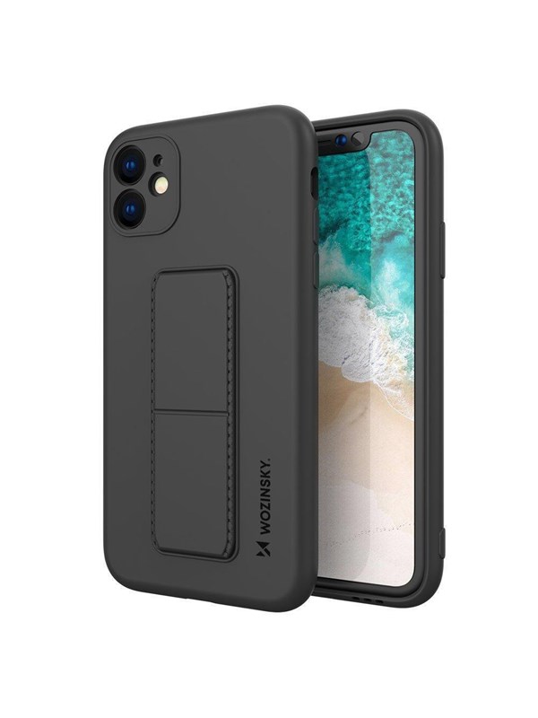 Wozinsky Kickstand Case Silicone Case with Stand Case for Samsung Galaxy A32 4G Black