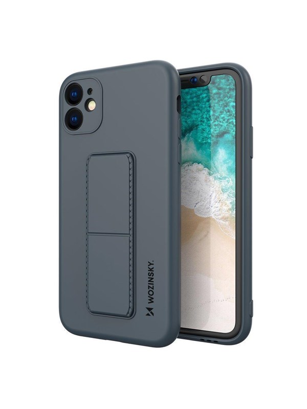 Wozinsky Kickstand Case Silicone Case with Stand Case for Samsung Galaxy A32 4G Dark Blue