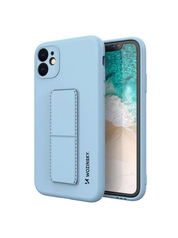 Wozinsky Kickstand Case Silicone Case with Stand Samsung Galaxy A32 4G Light Blue