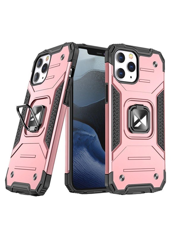 Wozinsky Ring Armor Armored Hybrid Case Cover + Magnetic Holder iPhone 13 Pink