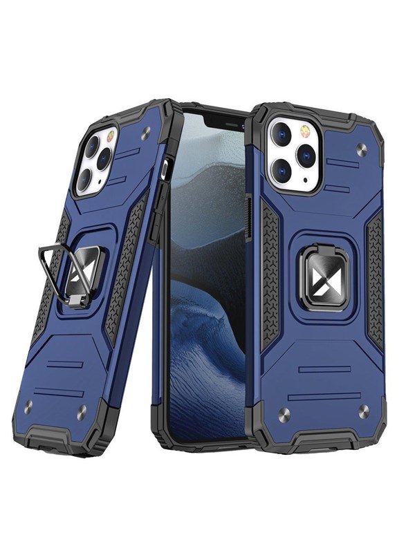Wozinsky Ring Armor Armored Hybrid Case Cover + Magnetic Holder iPhone 13 Mini Blue