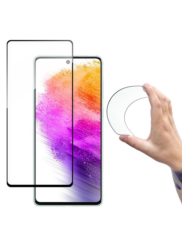 Wozinsky Full Cover Flexi Nano Glass Film Tempered Glass Frame Samsung Galaxy A73 Clear