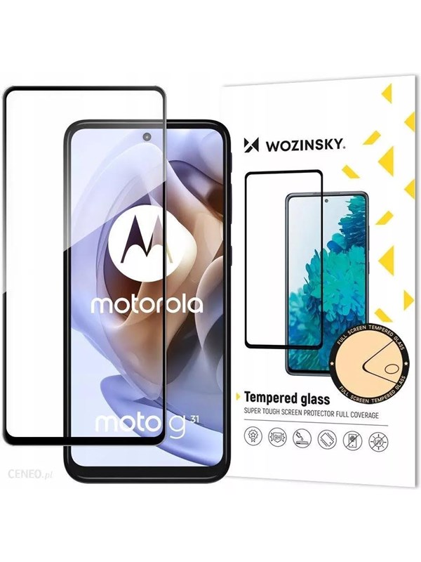 Wozinsky Full Glue Tempered Glass Moto G51 Full Screen Protector with Frame Black
