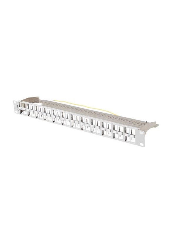 Lanberg Patch Panel Blank 48-Port 1U 19" FTP for Keystone Modules Grey