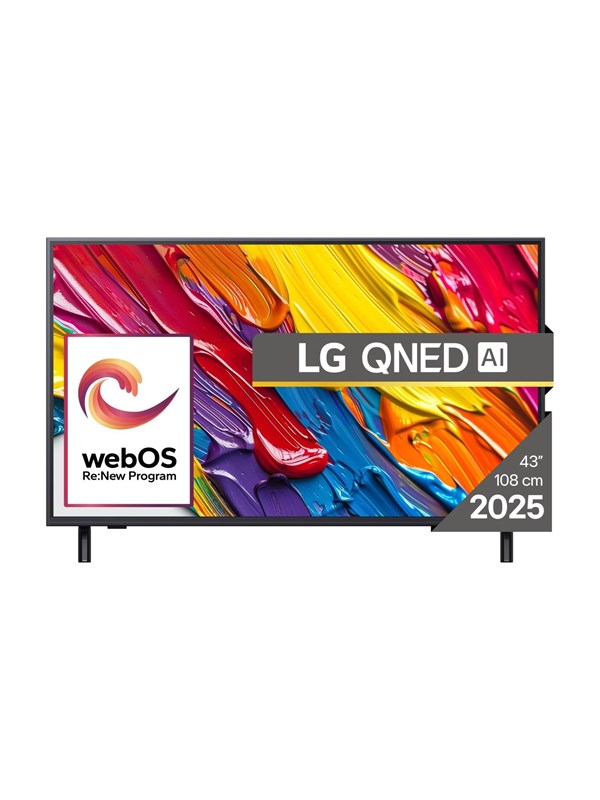 LG 43" Flat screen TV LED 4K 43 colos QNED AI QNED82 4K Smart TV 2025