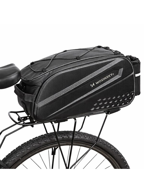 Wozinsky Bicycle Luggage Rack Bag with Long Strap - Black