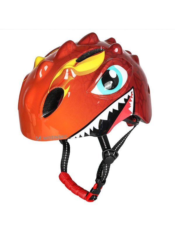 Wozinsky Children's Bicycle Helmet Dragon Motif Light 50-54 cm - Red
