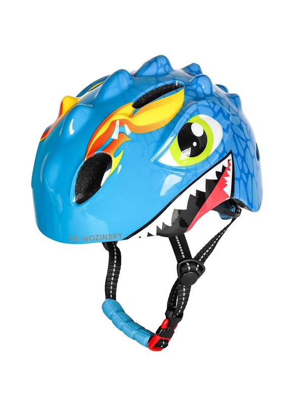 Wozinsky Children's Bicycle Helmet Dragon Motif Light 50-54 cm - Blue