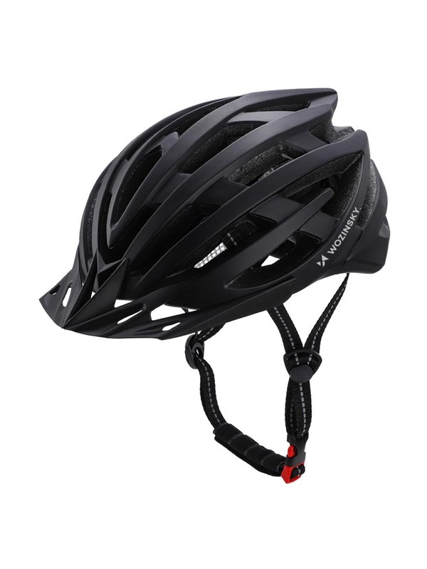 Wozinsky MTB Bike Helmet with Detachable Visor and USB Rear Light 57-62 cm - Black