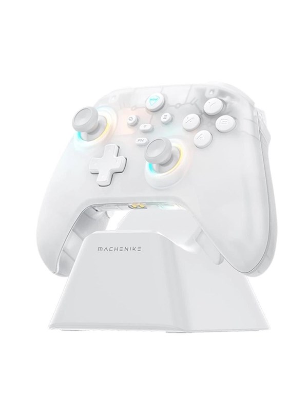Machenike G3 V2 Wireless Gaming Controller with Charging Station - White - Wireless Controller
